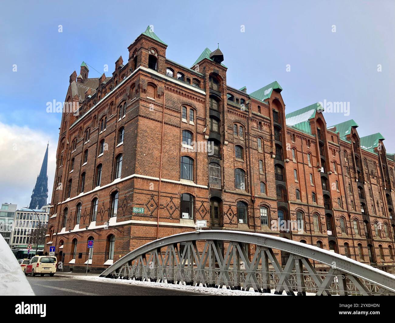 The Speicherstadt Warehouse District. HafenCity, Hamburg, Germany. 10th January 2024. - Smartphone Captured Stock Image