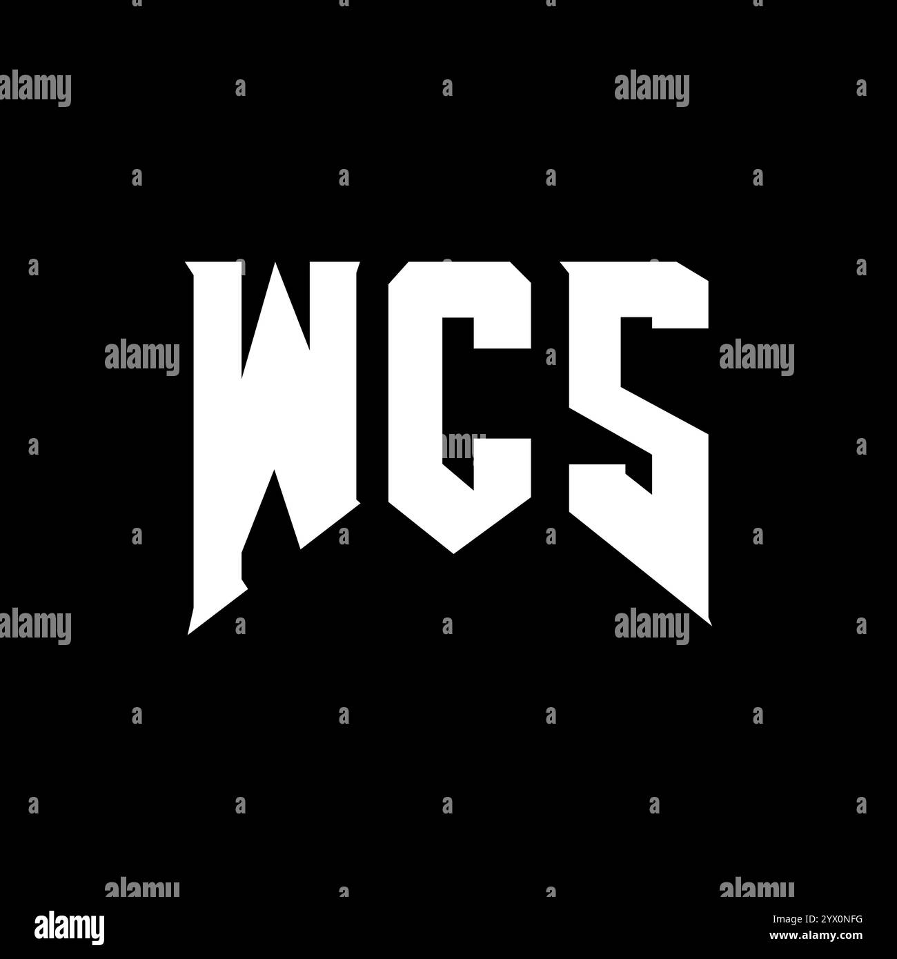 WCS letter logo design for technology company. WCS logo design black ...
