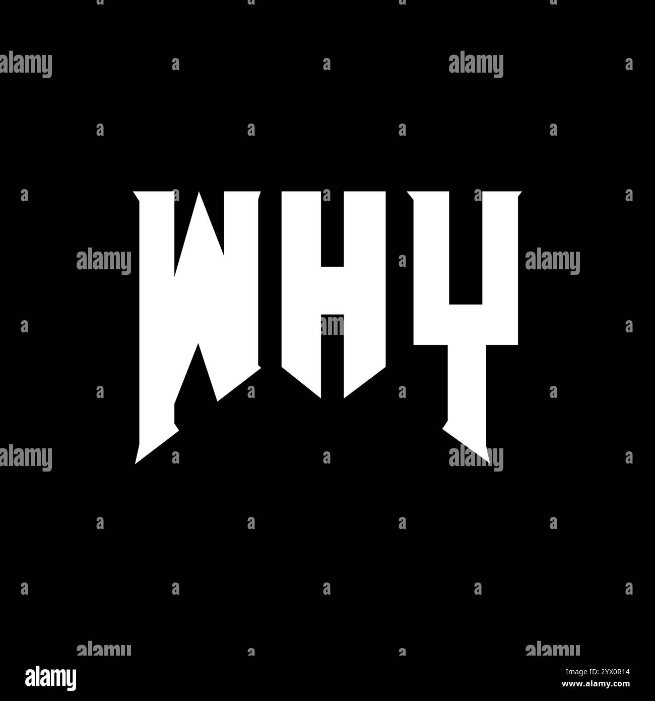 WHY letter logo design for technology company. WHY logo design black ...