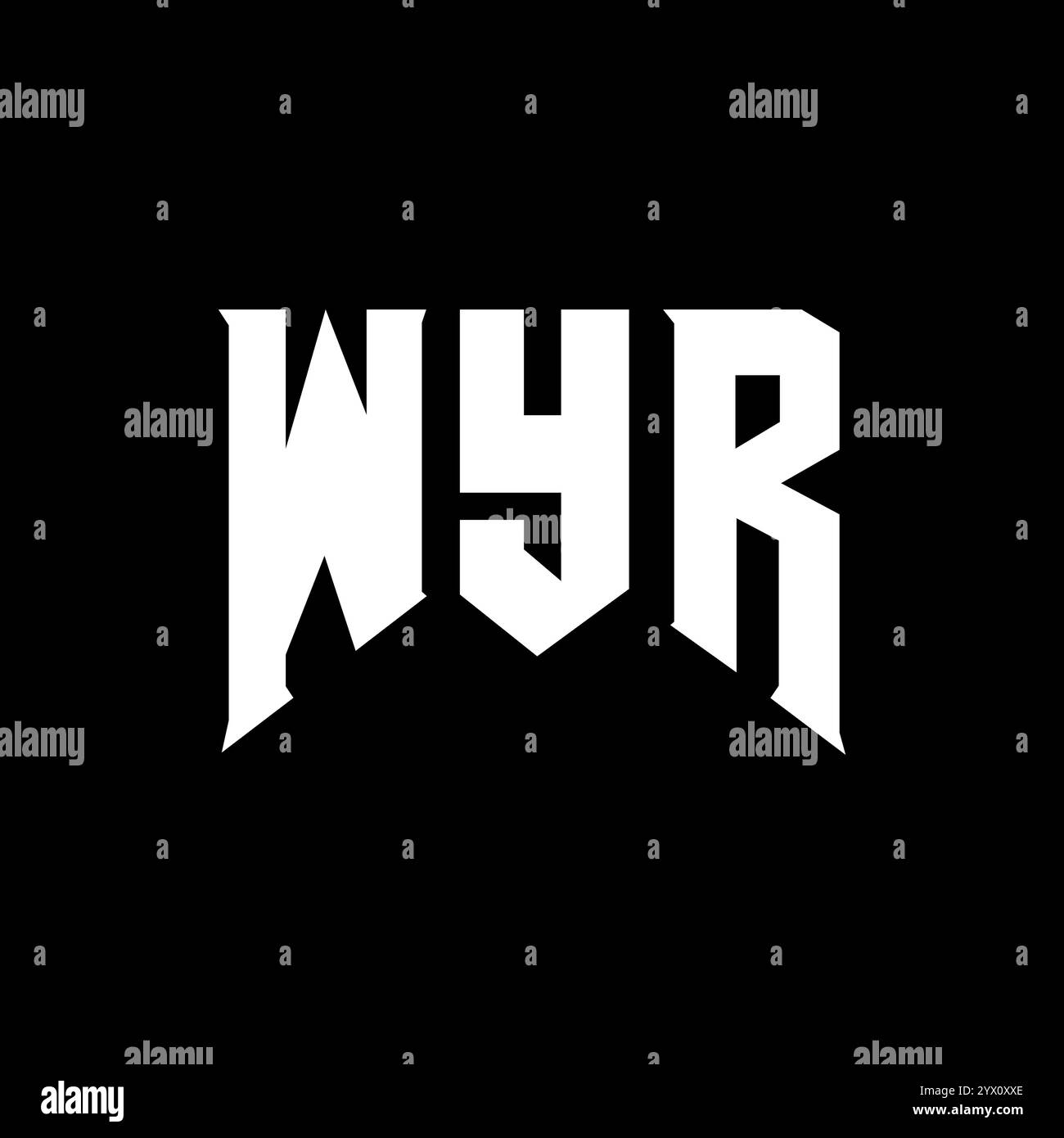 WYR letter logo design for technology company. WYR logo design black ...