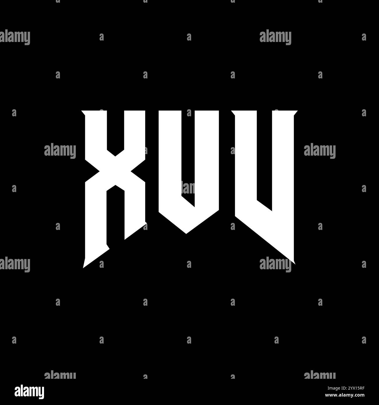 XUV letter logo design for technology company. XUV logo design black ...