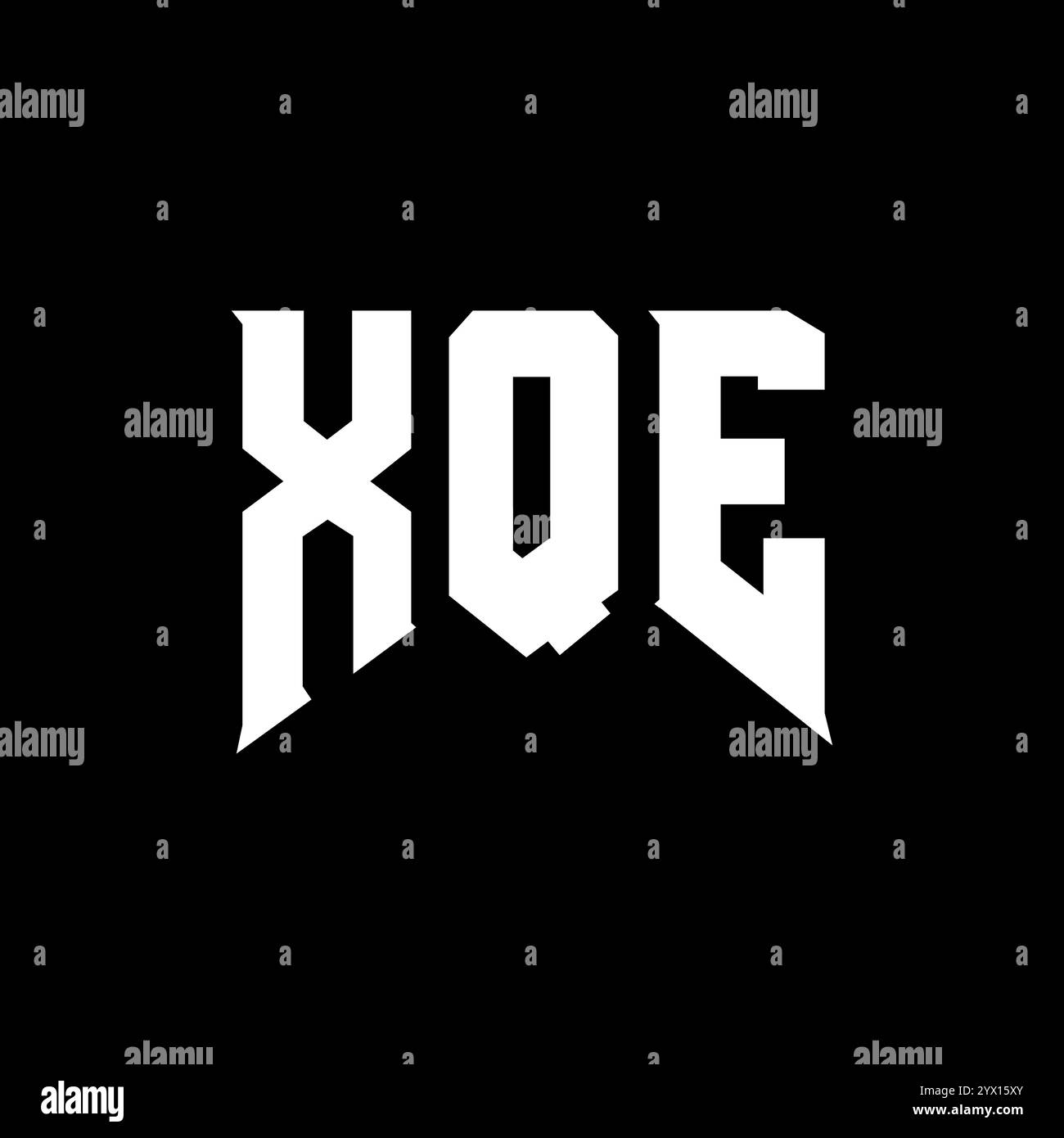 XQE letter logo design for technology company. XQE logo design black ...