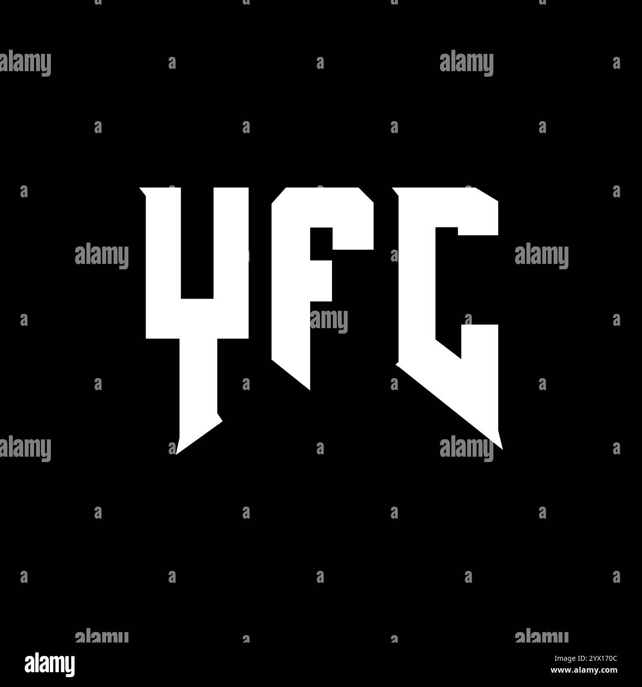 YFC letter logo design for technology company. YFC logo design black ...