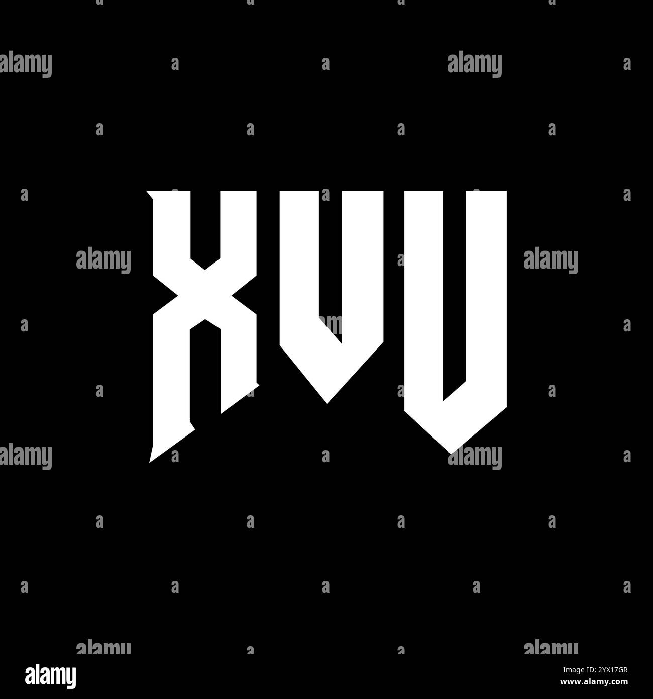 Xvu logo design hi-res stock photography and images - Alamy
