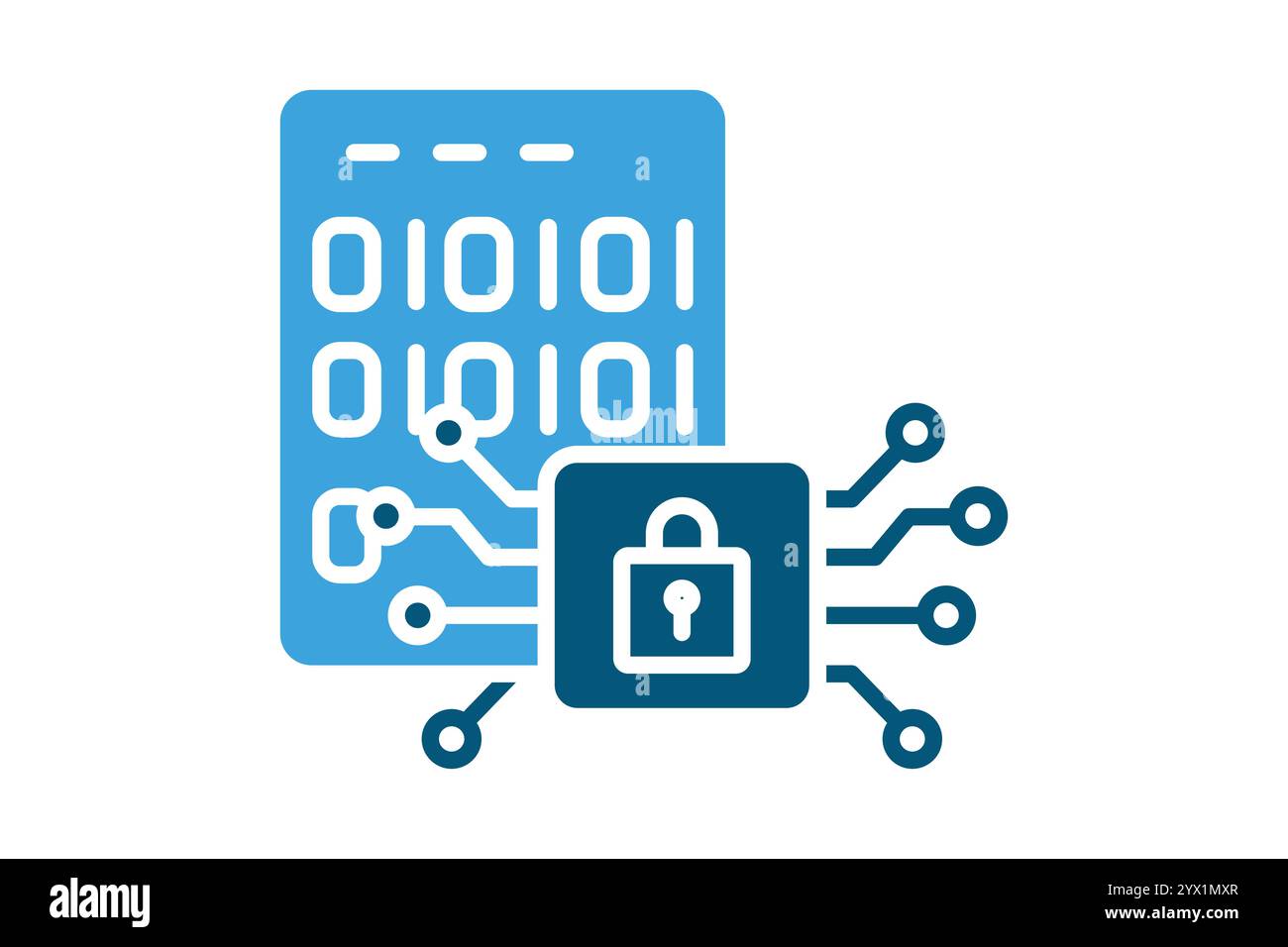 Encryption icon. solid icon style. icon related to IT. IT architecture elements vector illustration Stock Vector