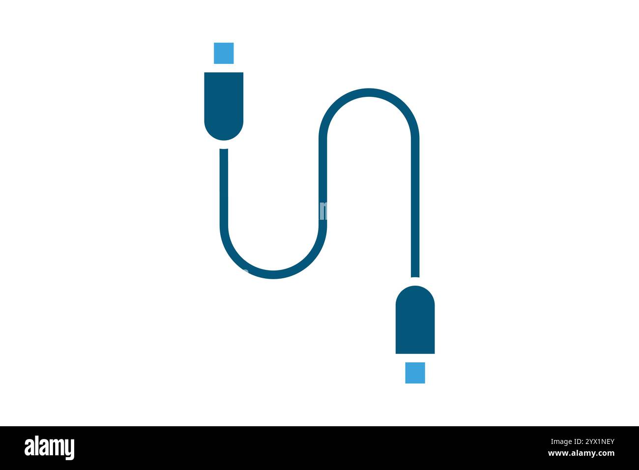 Cable icon. solid icon style. icon related to technology. IT architecture elements vector illustration Stock Vector