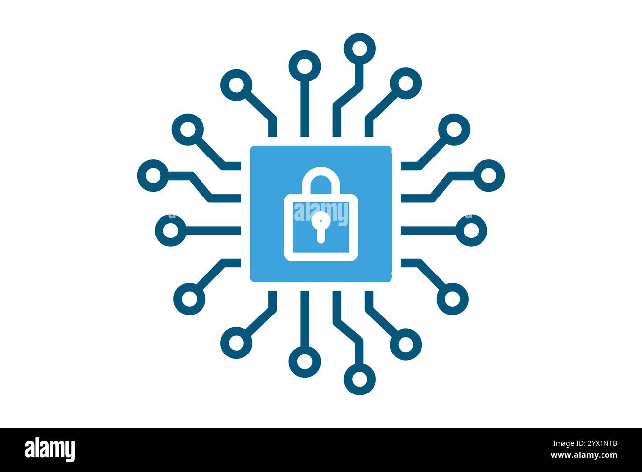 Security icon. solid icon style. icon related to network security, IT. network elements vector illustration Stock Vector