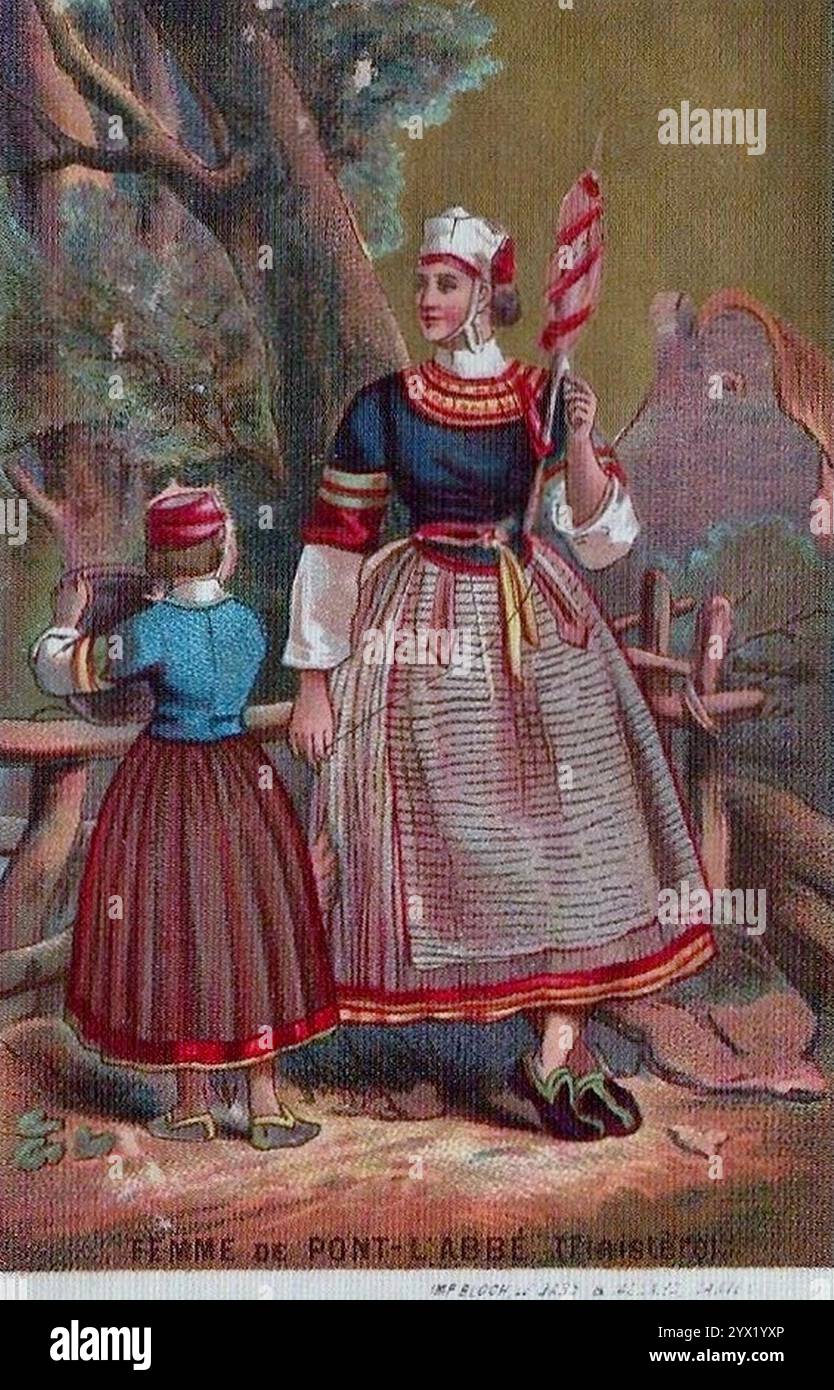 Carte Postale Ancienne – Finistère, Pont-l'Abbé, Costume Breton Timbrée