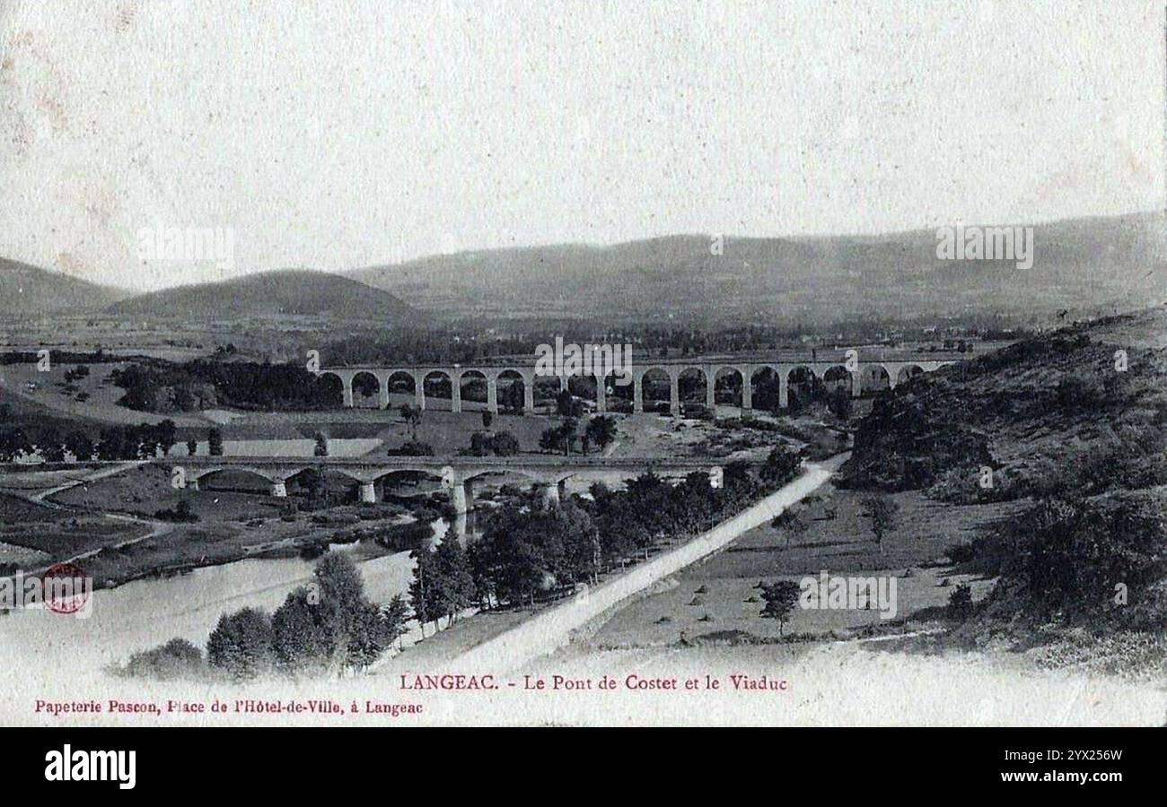 CPA LANGEAC 507m L'ALLIER et le Pont Alexandre Bertrand