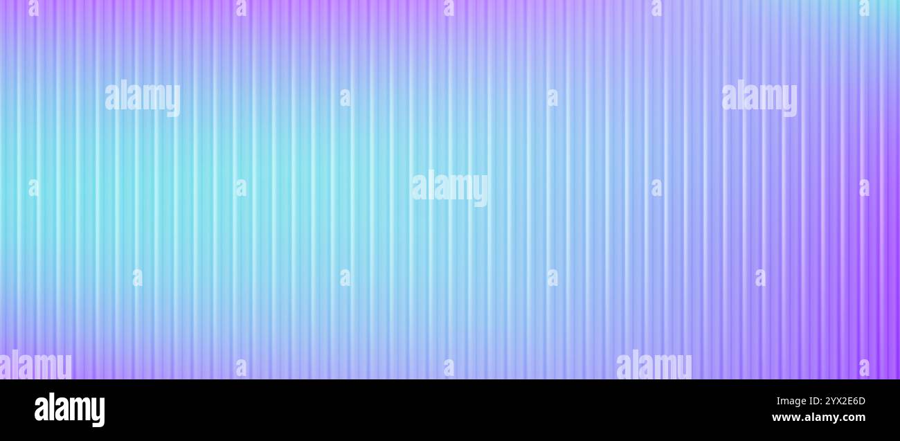 Acrylic glass, colorful gradient behind ribbed plastic texture Stock Vector
