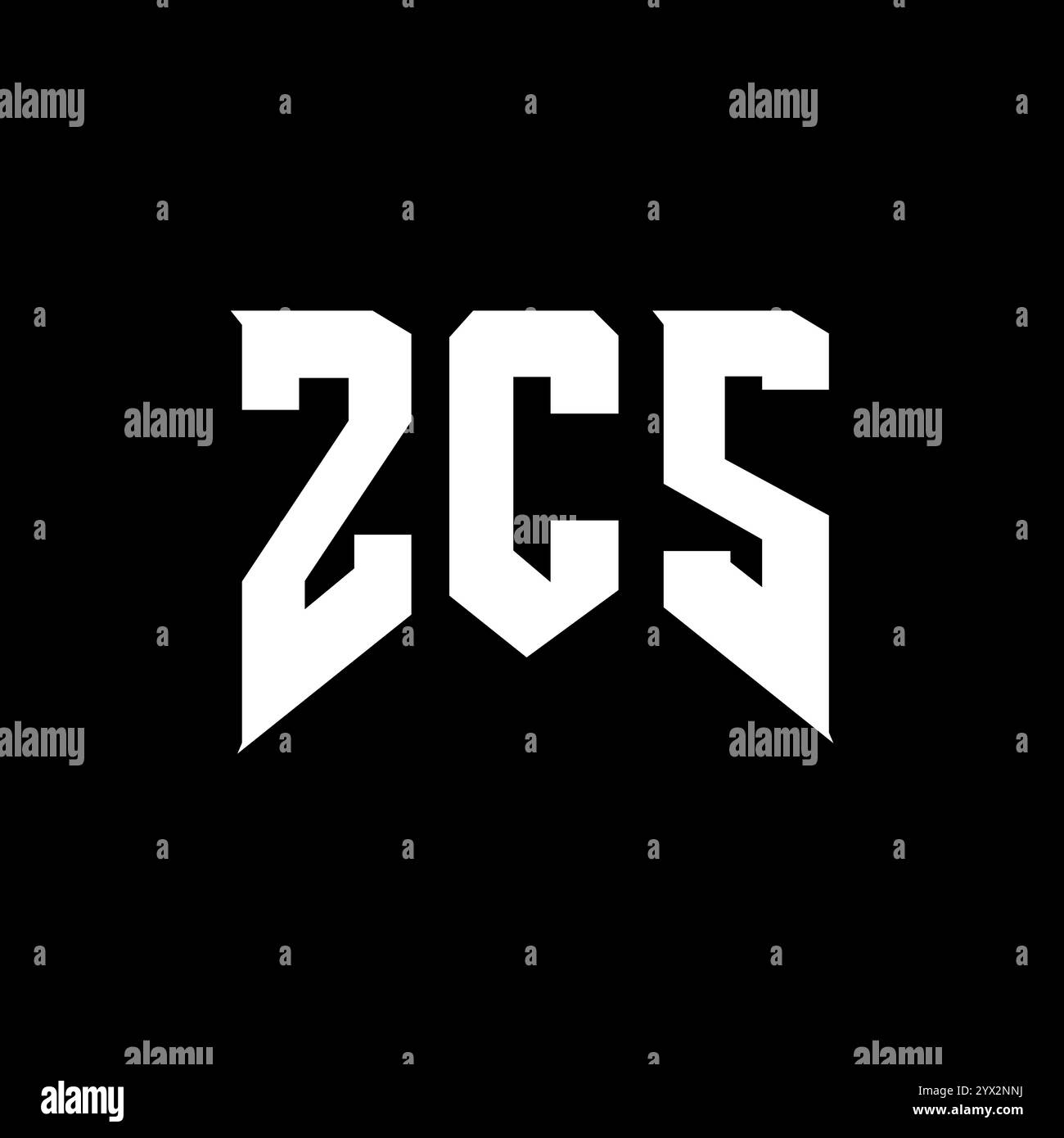 ZCS letter logo design for technology company. ZCS logo design black ...