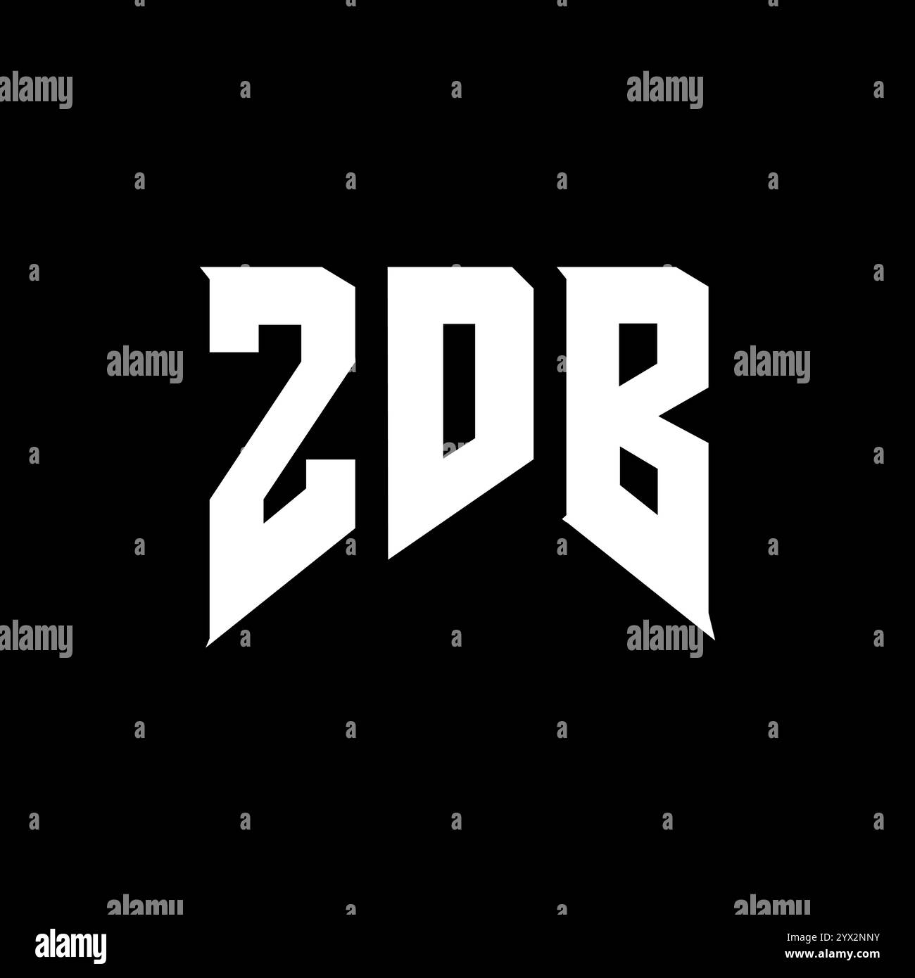 ZDB letter logo design for technology company. ZDB logo design black ...