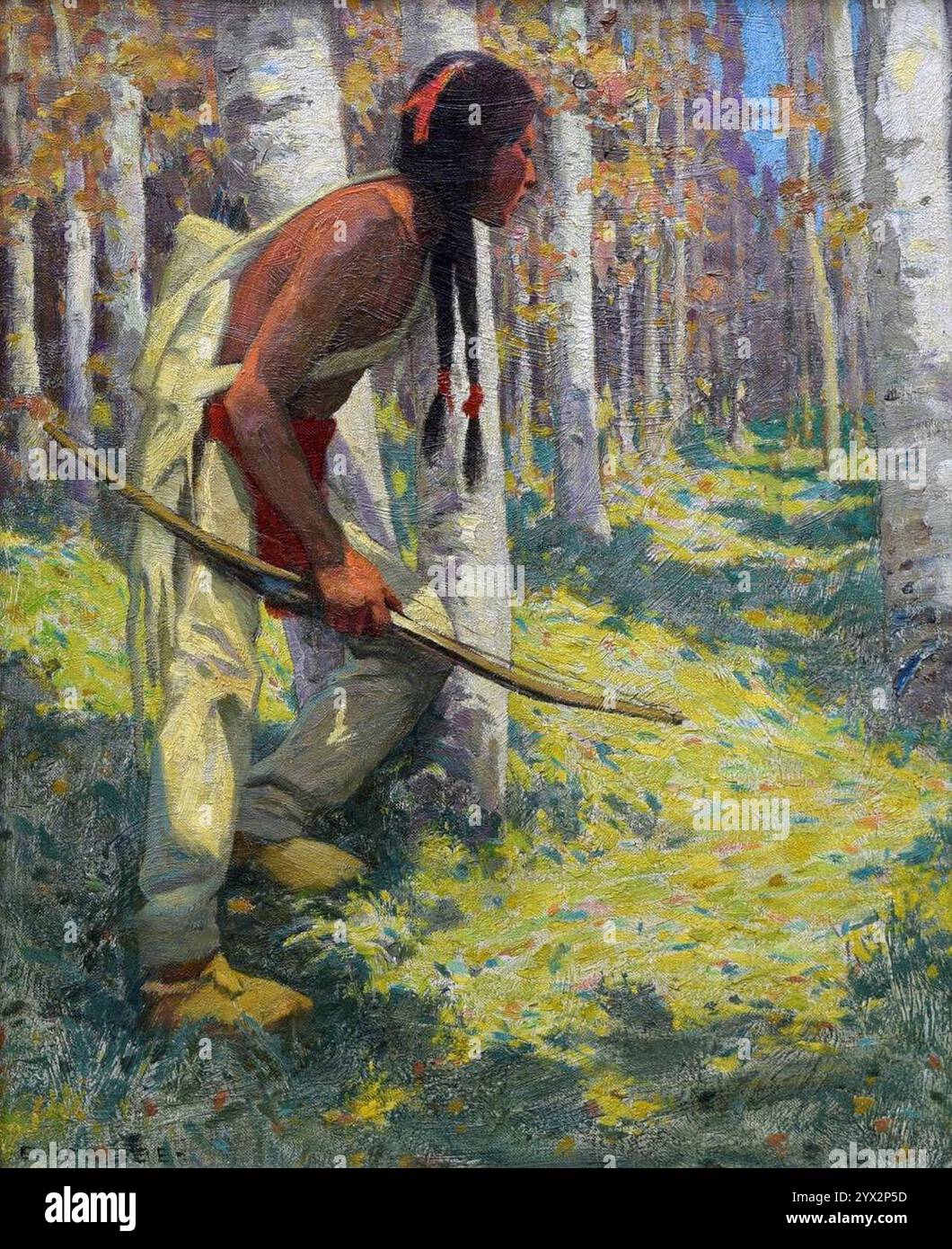 Couse Eanger Irving Couse - Indian Hunter (c. 1925 Stock Photo - Alamy