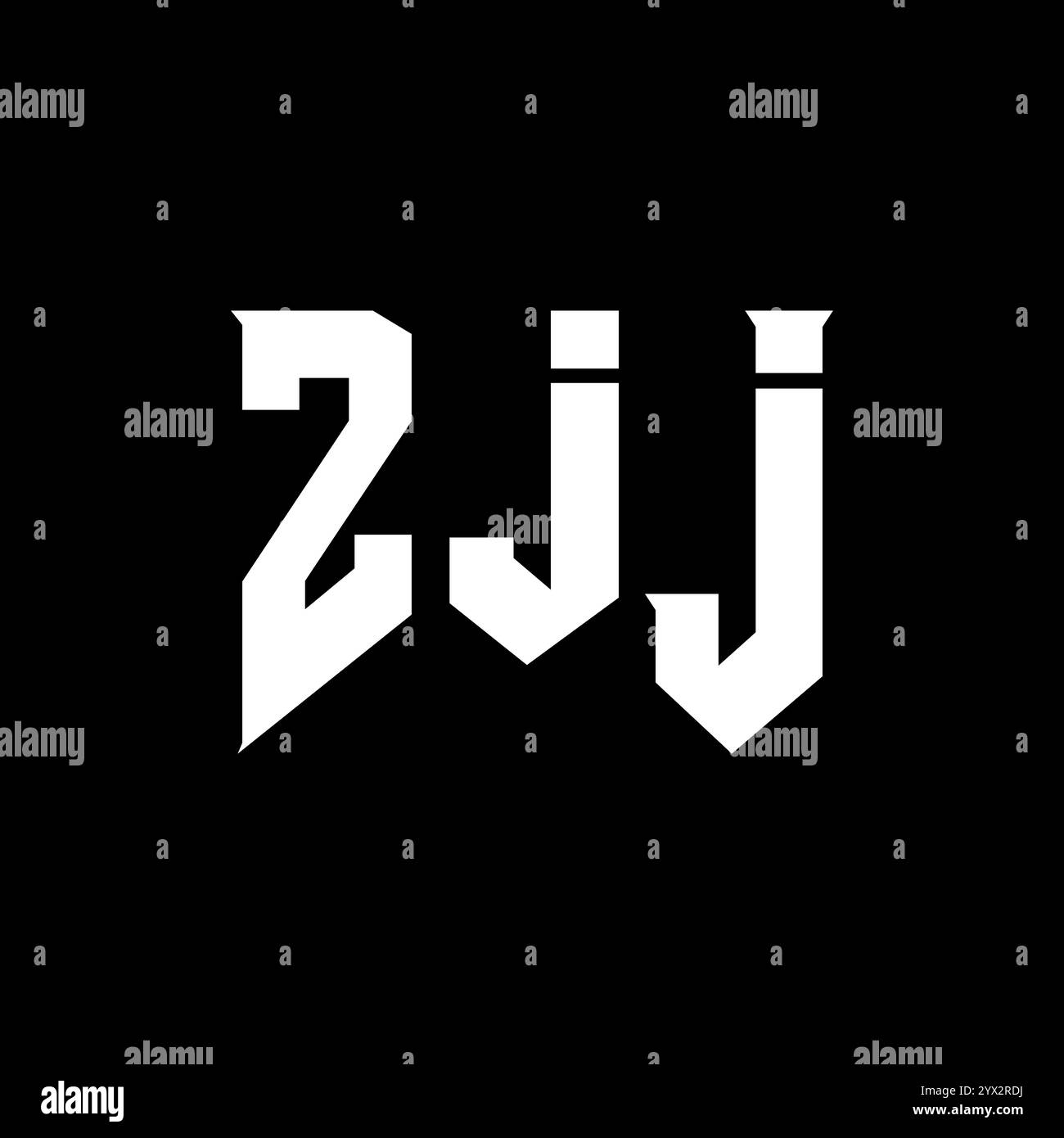 ZJJ letter logo design for technology company. ZJJ logo design black ...