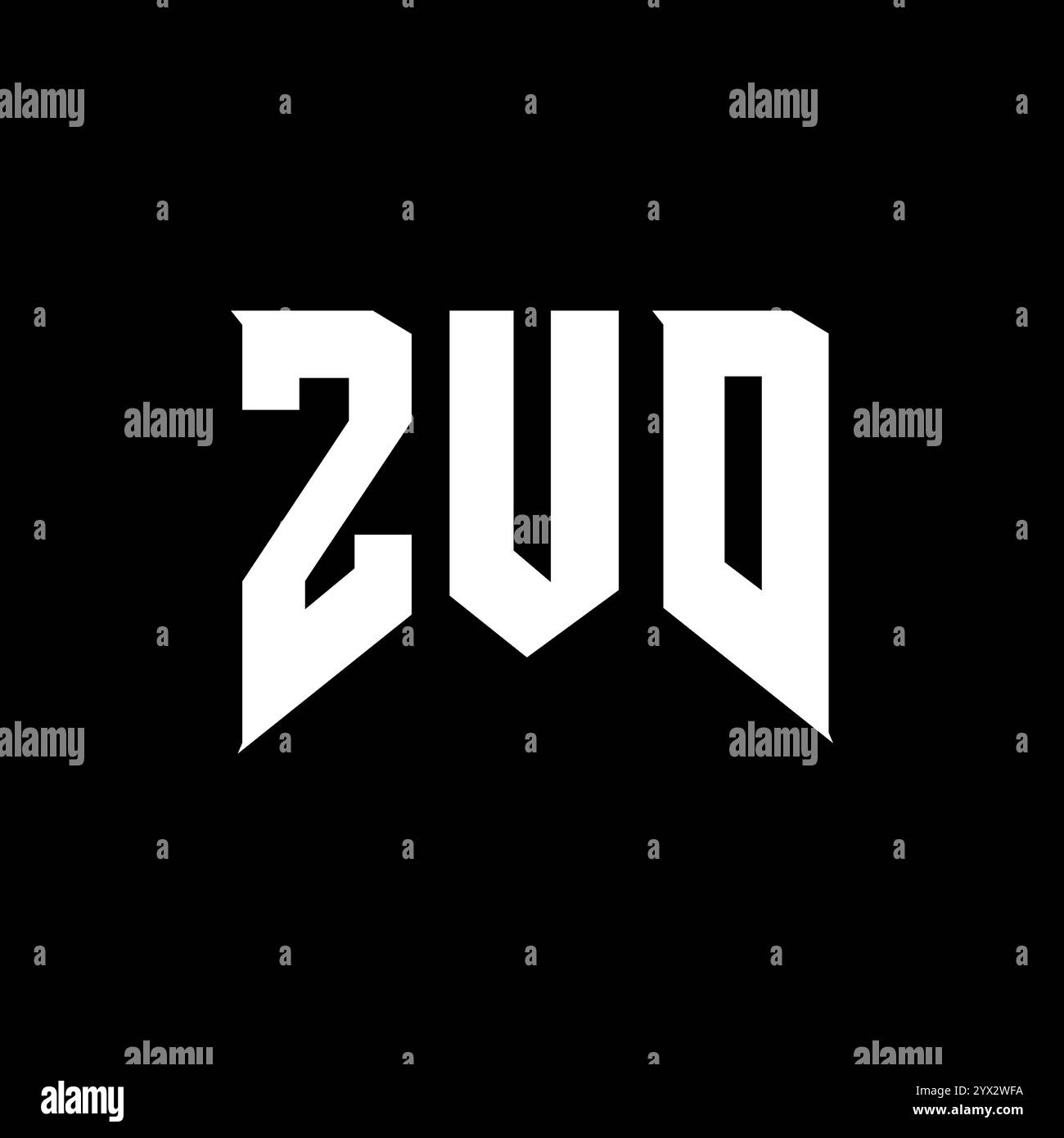 ZUD letter logo design for technology company. ZUD logo design black ...