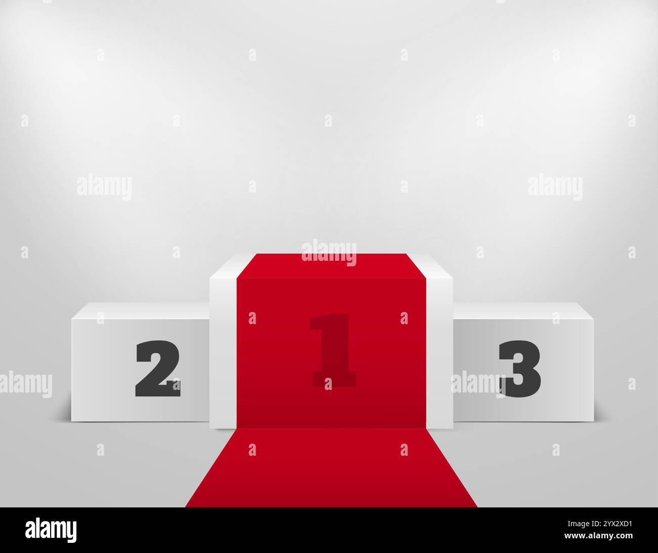 Winner Podium 1st Place Pedestal Vector Illustration For Award 