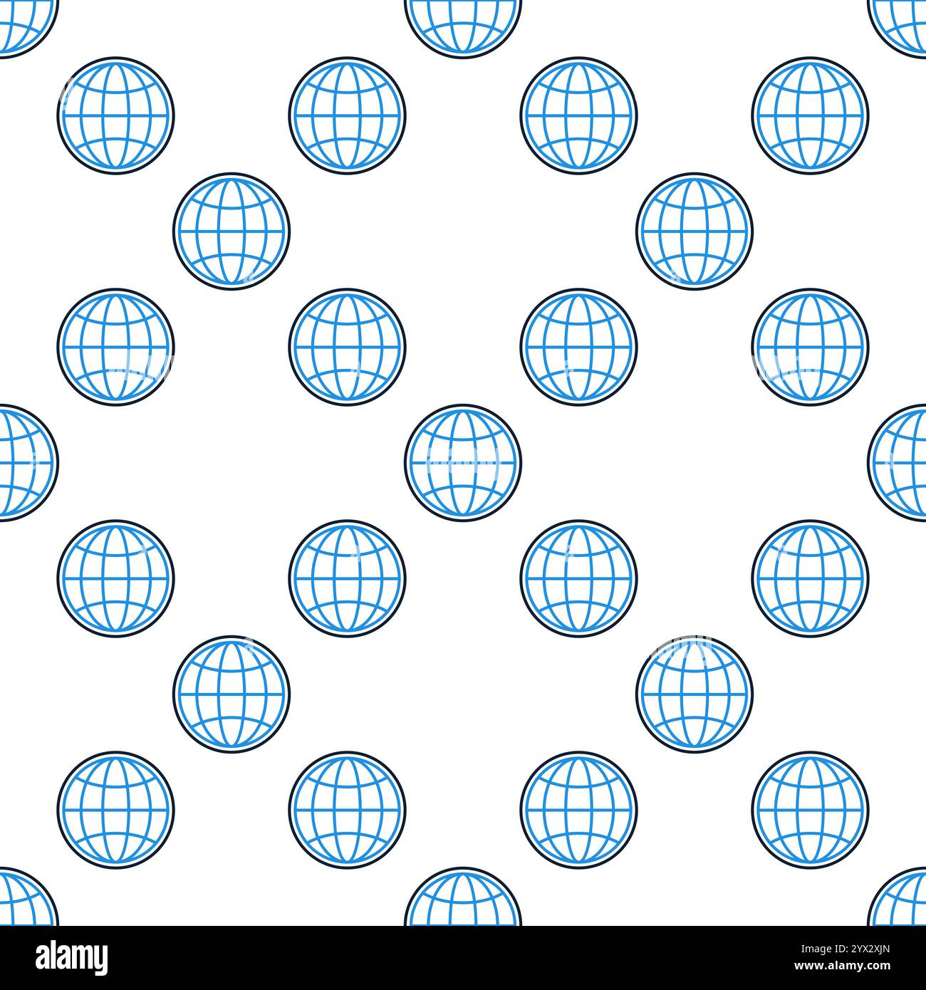 World Globe vector Earth concept linear seamless pattern Stock Vector ...