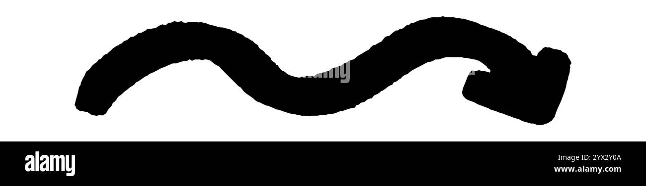 Grunge arrow. Abstract brush paint symbol. Vector ink element Stock ...