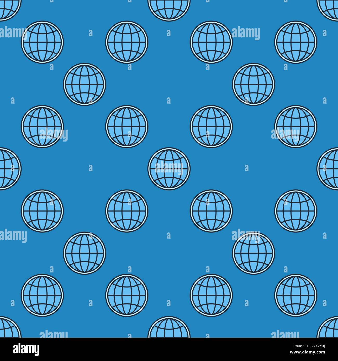 World Globe vector Earth concept blue seamless pattern Stock Vector ...