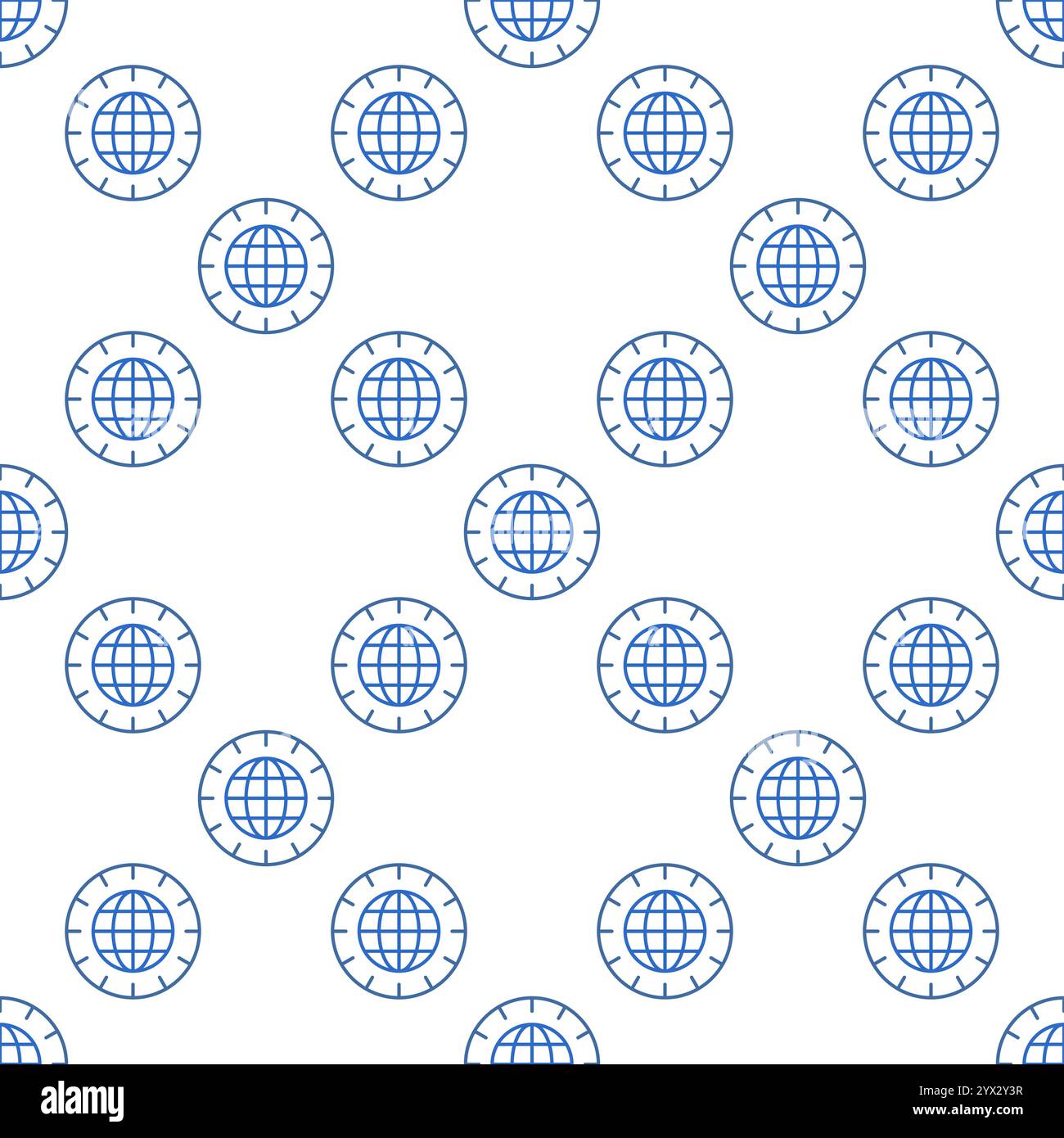 Earth Globe vector World concept outline round simple seamless pattern ...