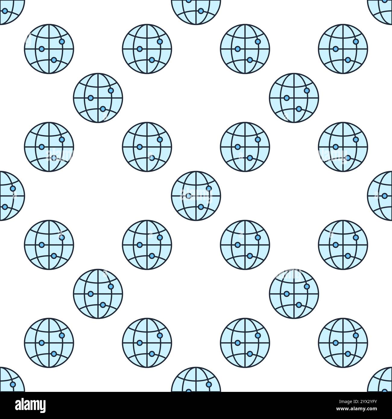 Earth Globe Logistics vector World concept blue seamless pattern Stock Vector