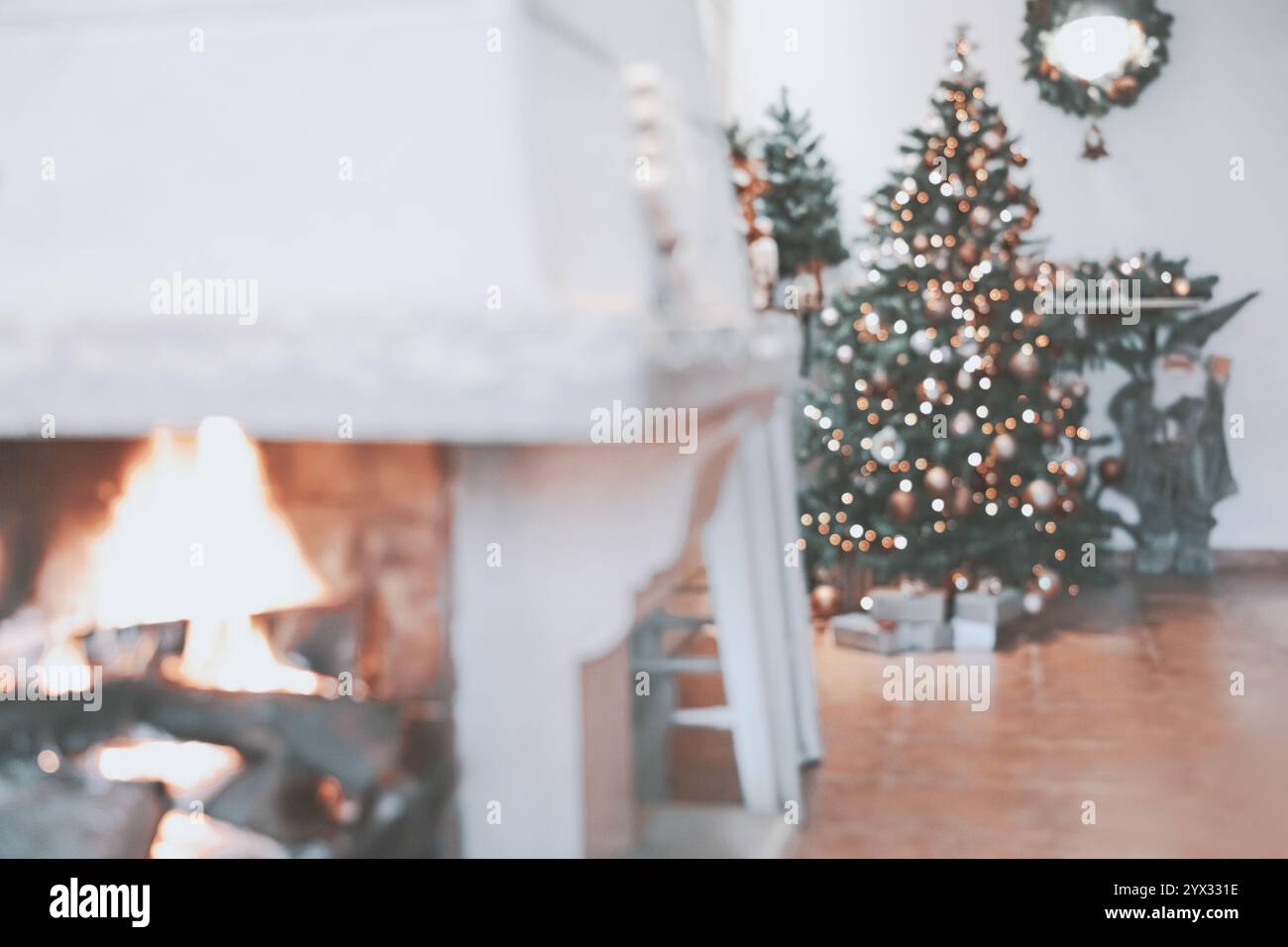 Vintage fireplace and tree hi-res stock photography and images - Alamy