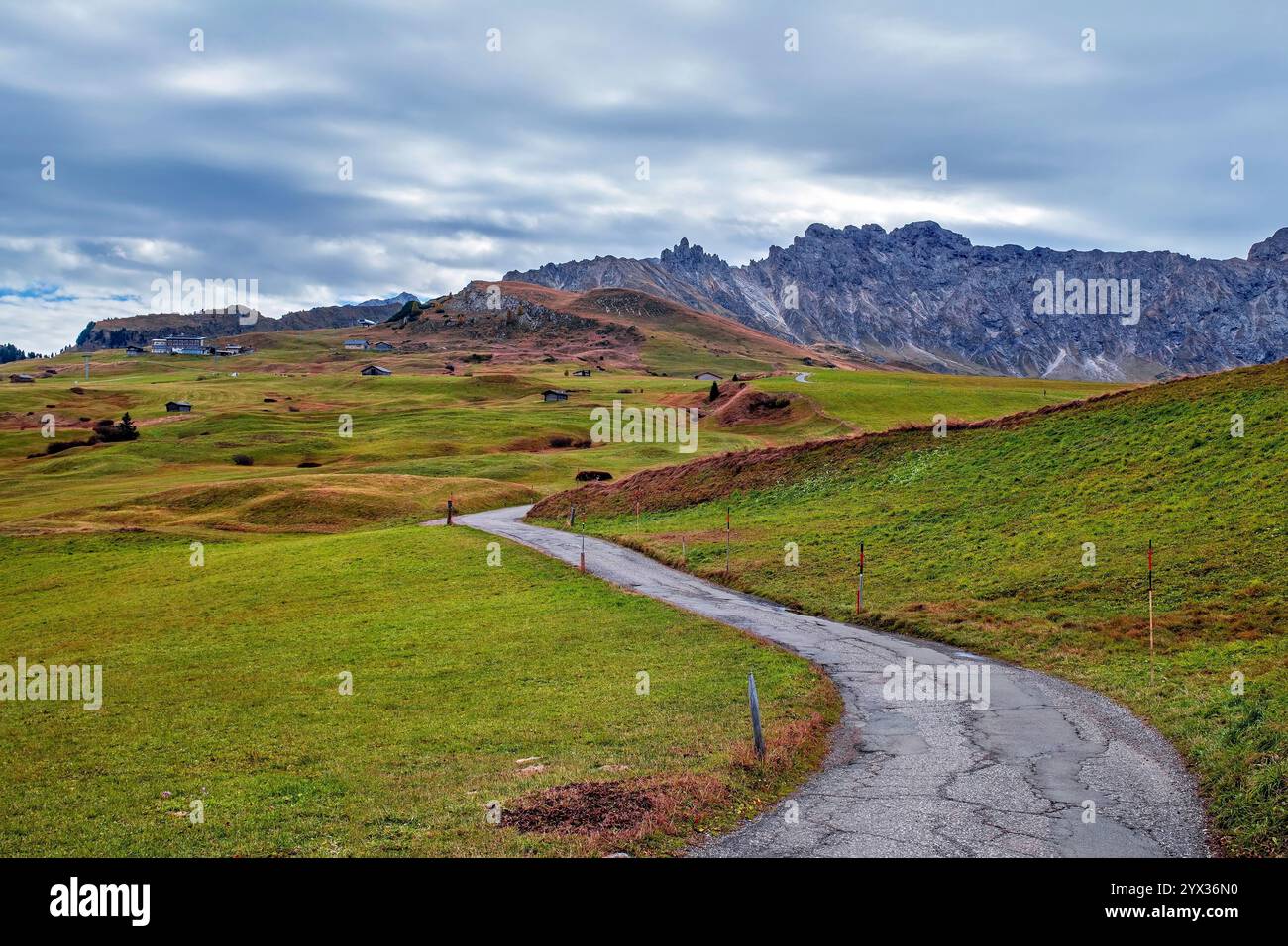 Hiking trail in the Dolomites in Italy Stock Photo - Alamy