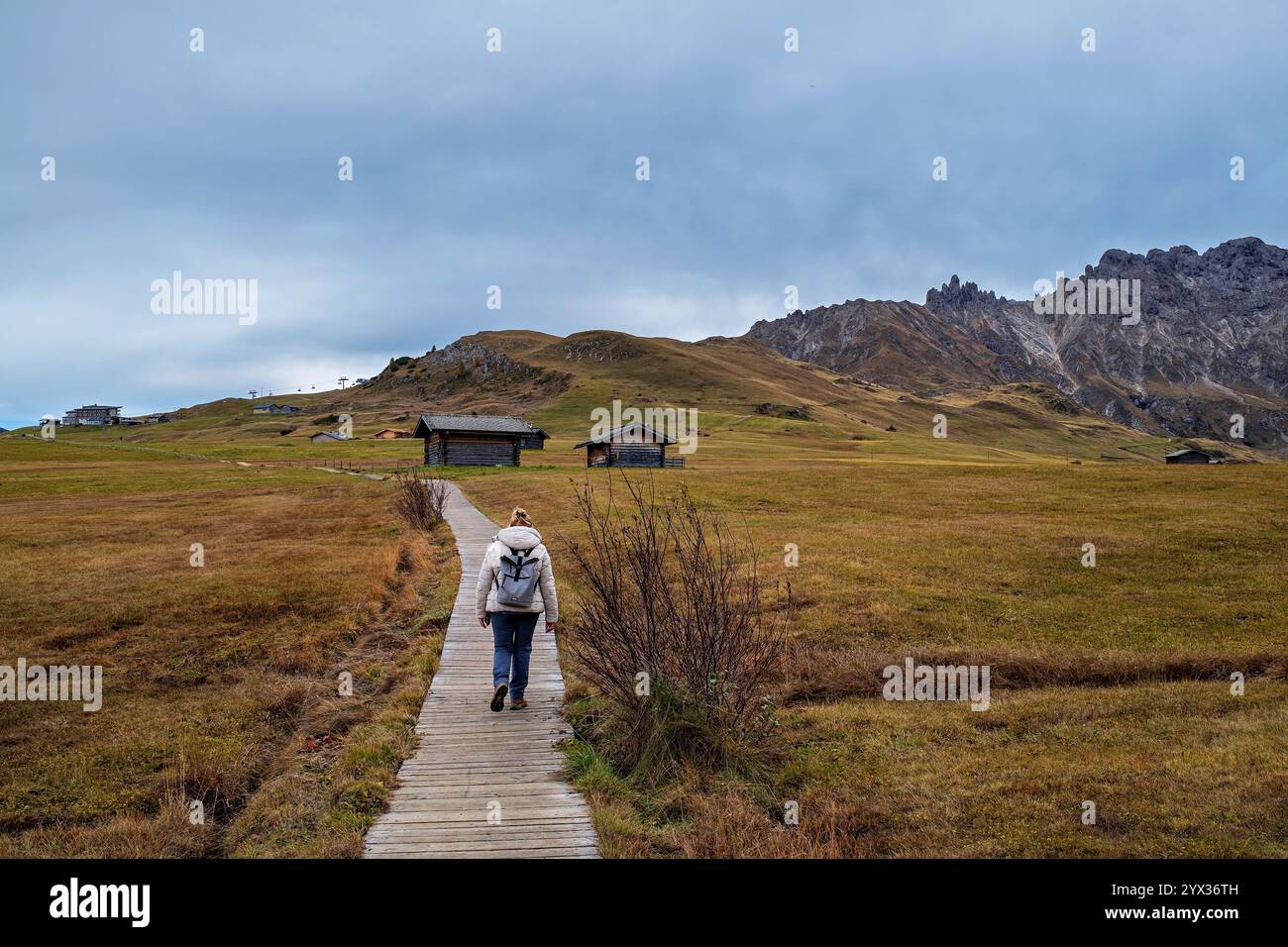 Hiking trails in the Dolomites, Italy Stock Photo - Alamy