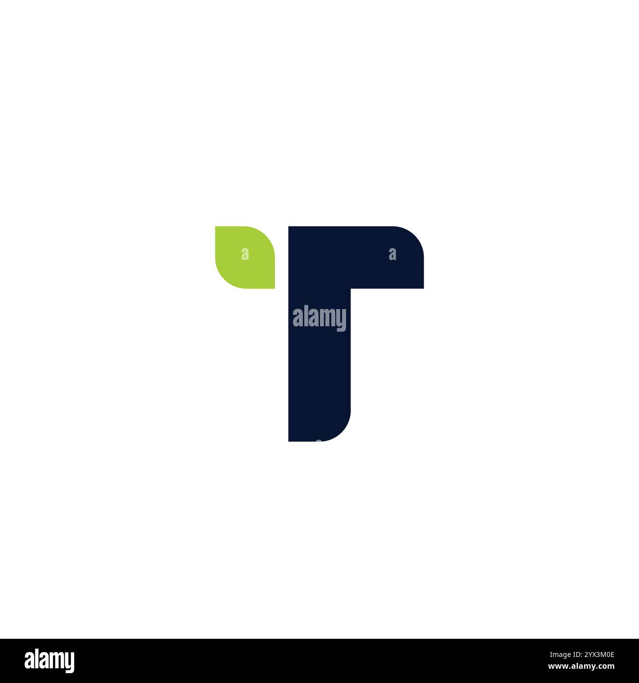 Letter T Leaf Nature Logo Design. T Icon Vector Stock Vector