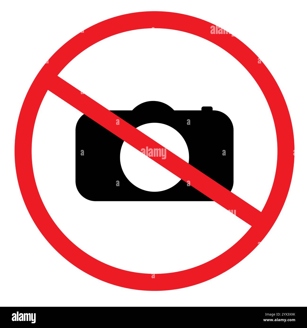 No Photography sign on a blank background. Suitable for security ...