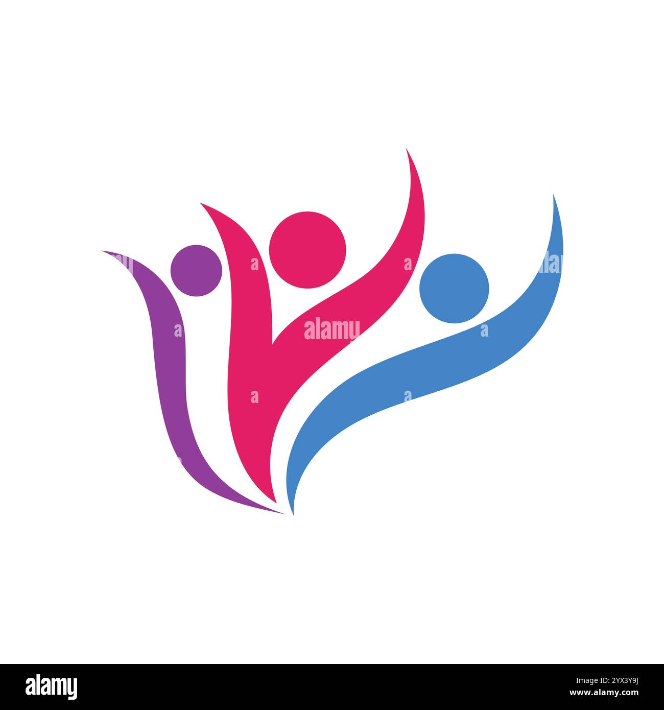 Colorful community group team People Logo Design Stock Vector Image ...