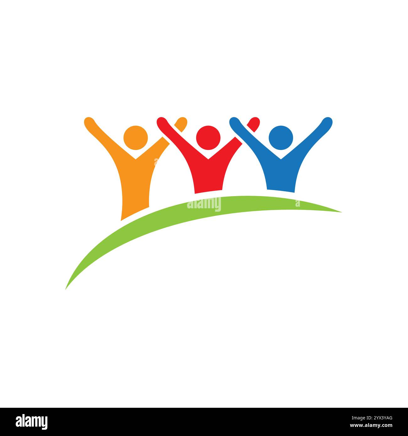 Colorful community group team People Logo Design Stock Vector Image ...