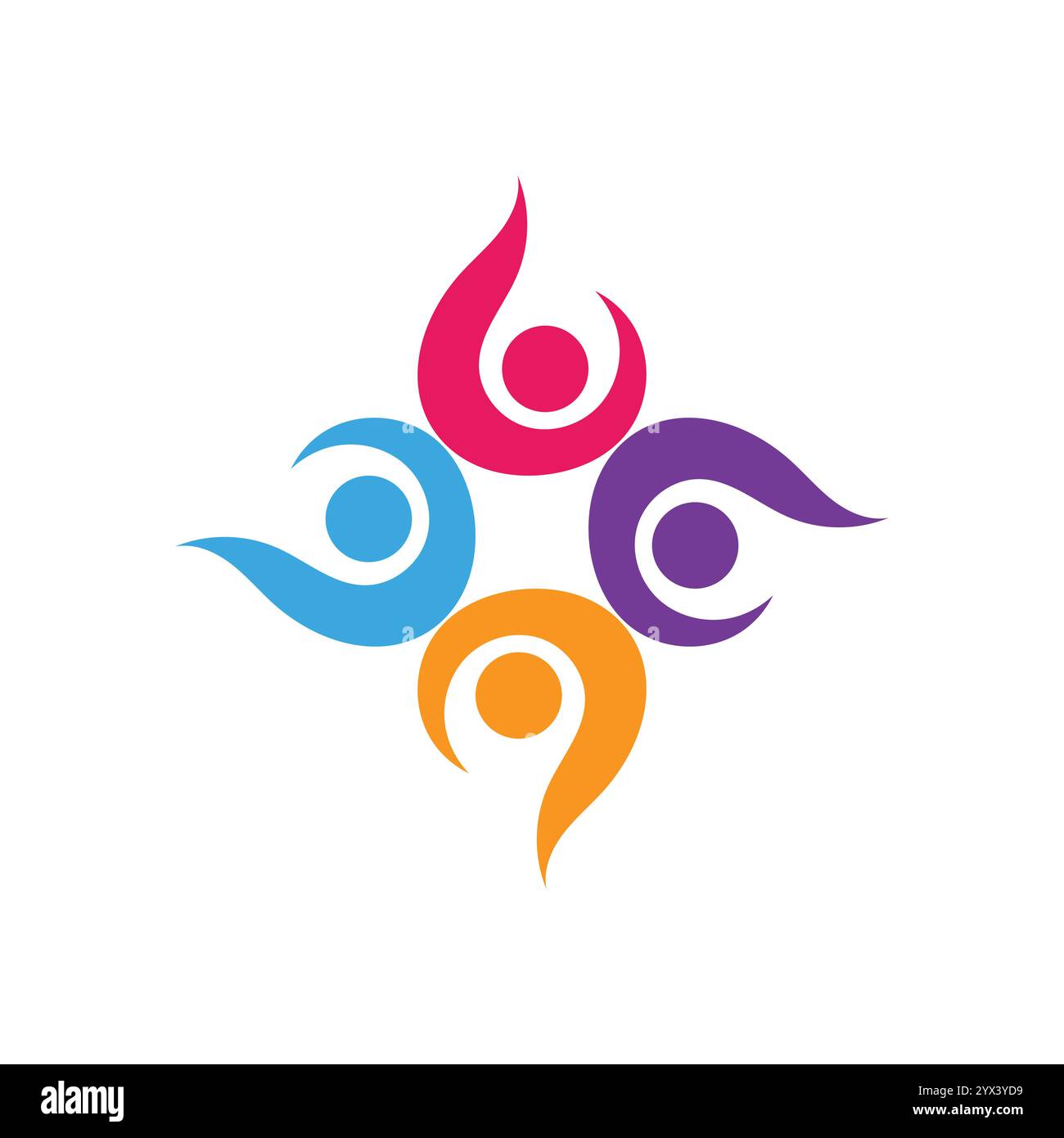 Colorful community group team People Logo Design Stock Vector Image ...