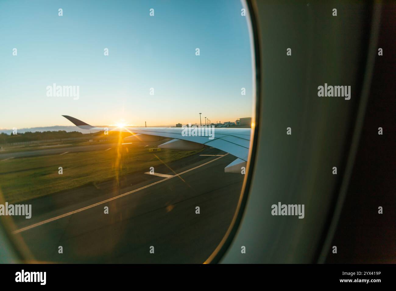 Breathtaking airplane wing view hi-res stock photography and images - Alamy
