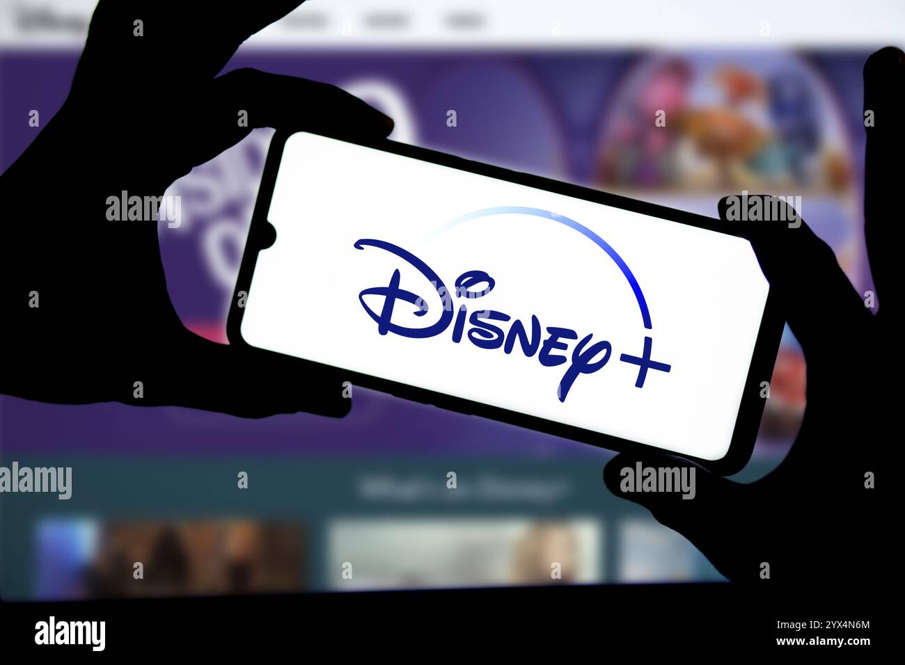 Smartphone with Disney+ logo displayed on the screen Stock Photo - Alamy
