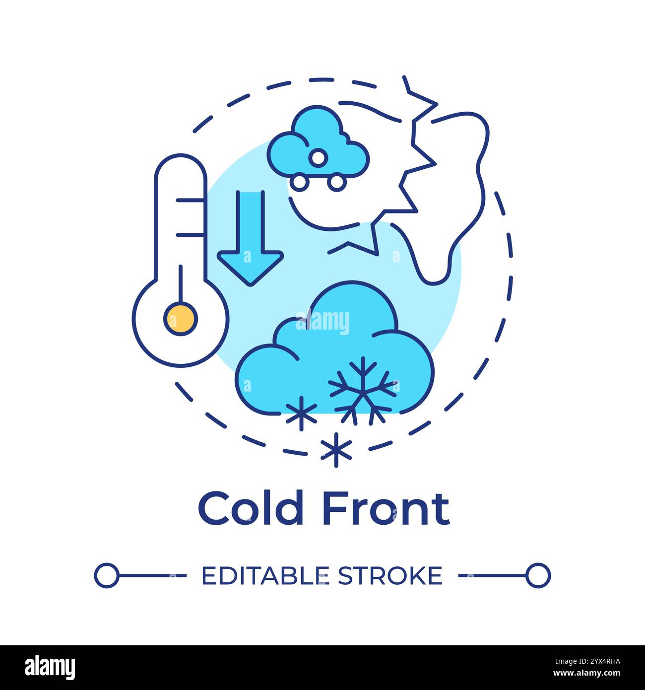 Cold front multi color concept icon Stock Vector Image & Art - Alamy