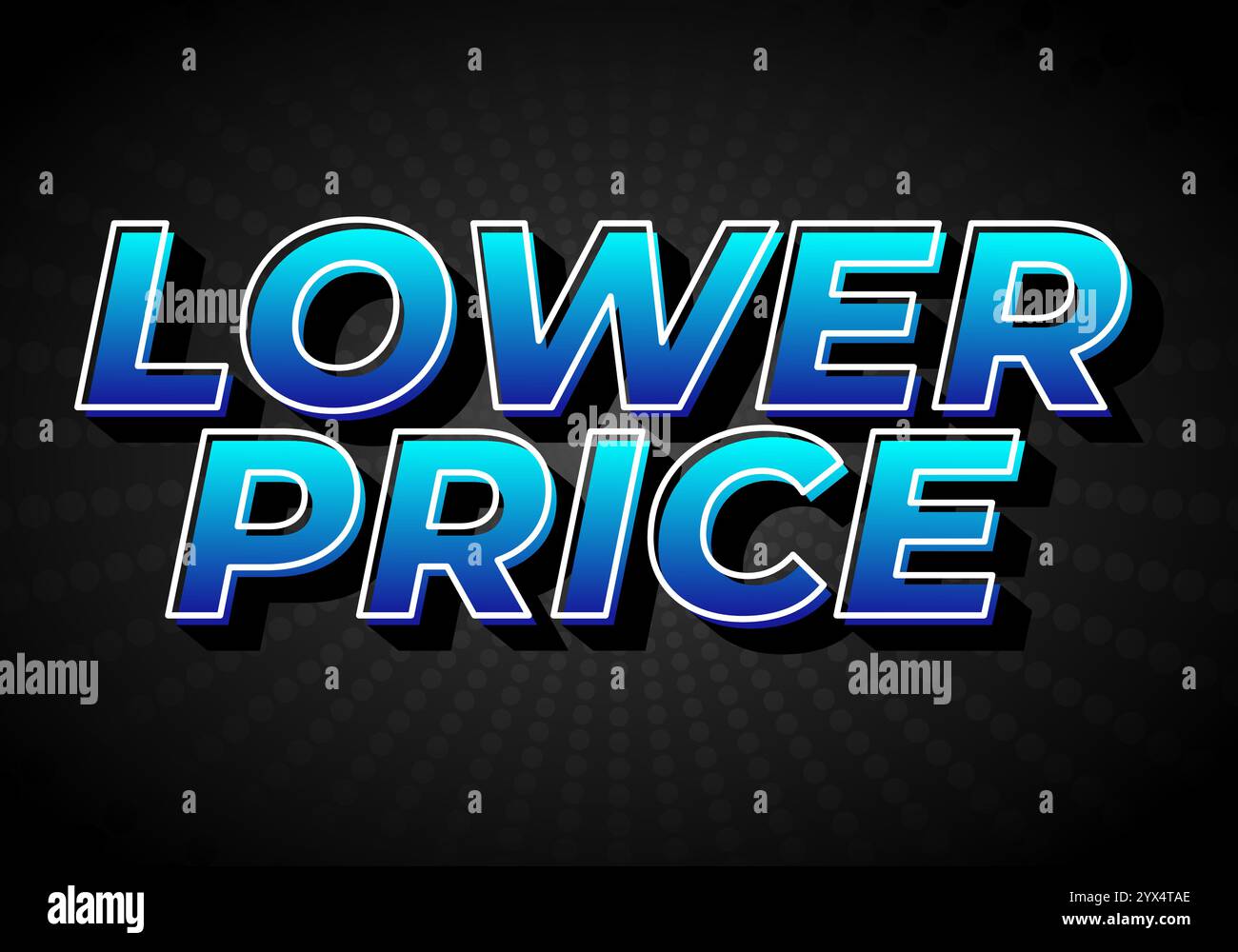 Lower price. Text effect design with modern colors and 3D font look ...