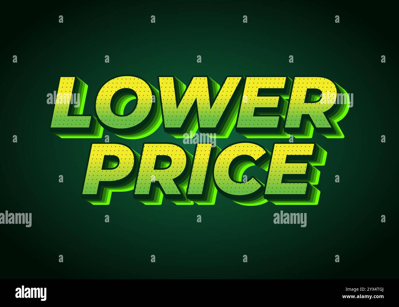 Lower price. Text effect design with modern colors and 3D font look ...