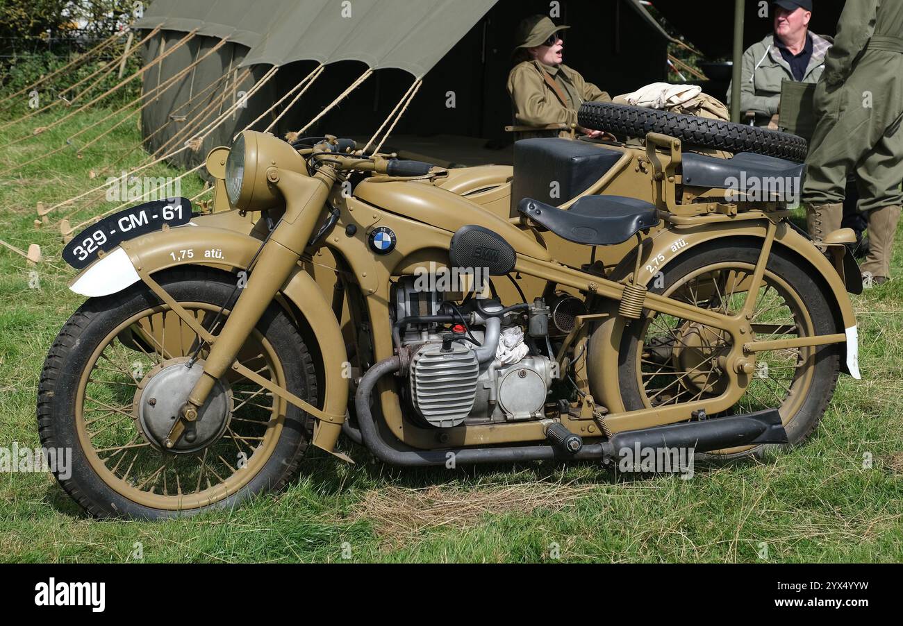 German world war two motorcycle combination. Stock Photo