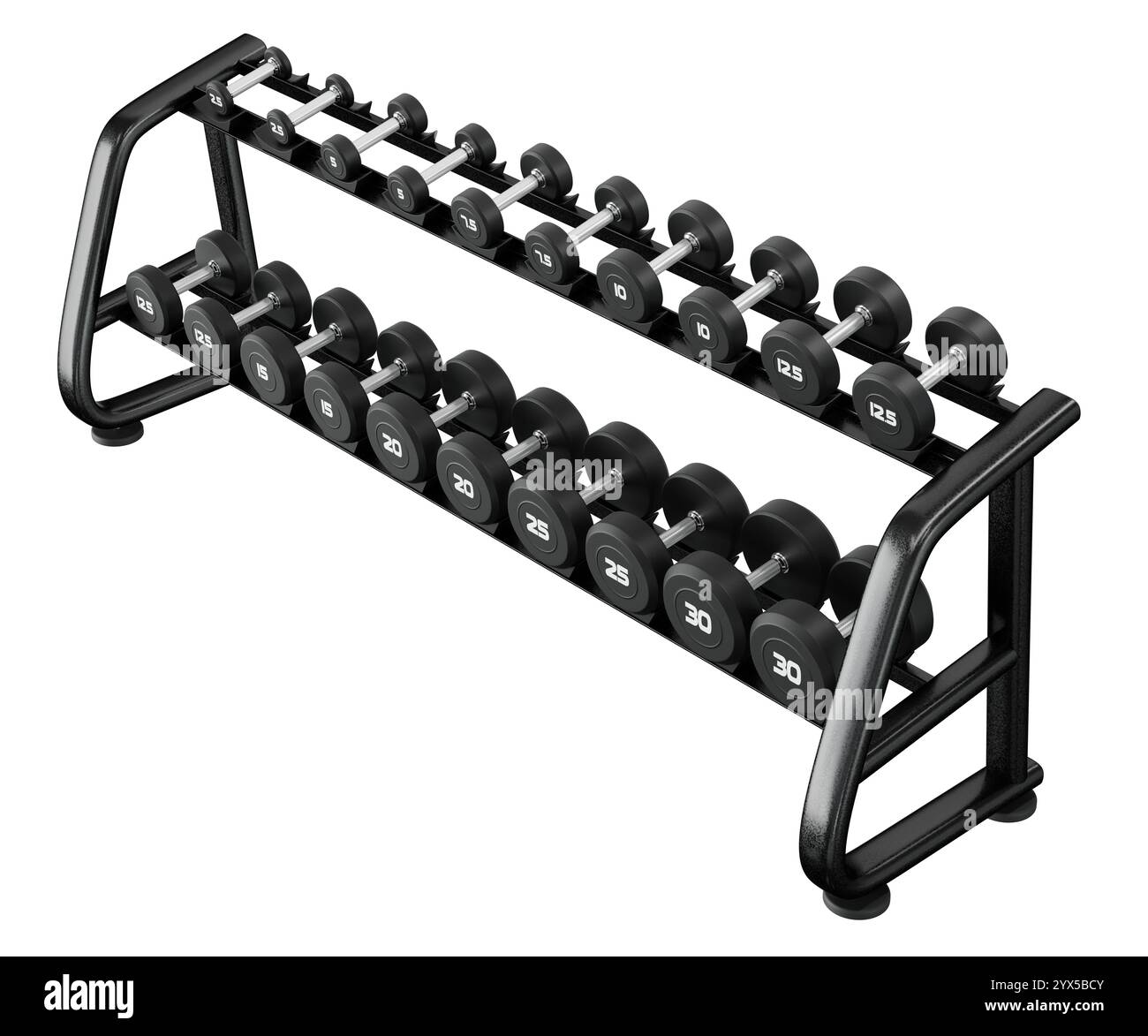 Gym Dumbbell rack, a stand for weightlifting gym equipment Stock Photo ...