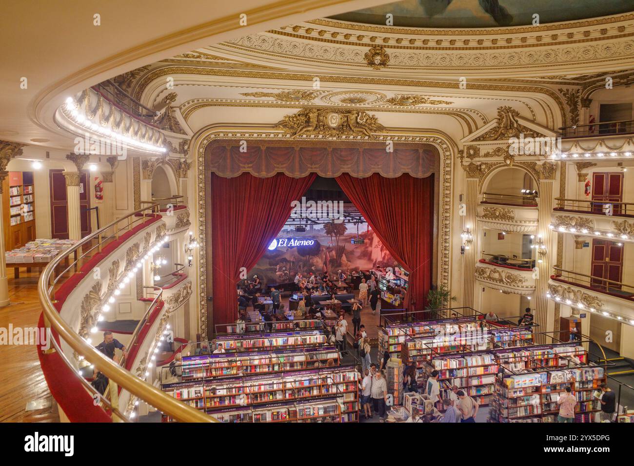 Buenos Aires, Argentina - Nov 18, 2024: El Ateneo Grand Splendid Book Store in a former theatre Stock Photo