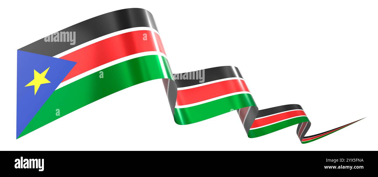 South sudan wavy flag hi-res stock photography and images - Alamy