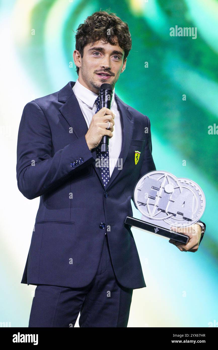 LECLERC Charles, Scuderia Ferrari, FIA Formula 1, portrait during the 2024 FIA Awards Ceremony