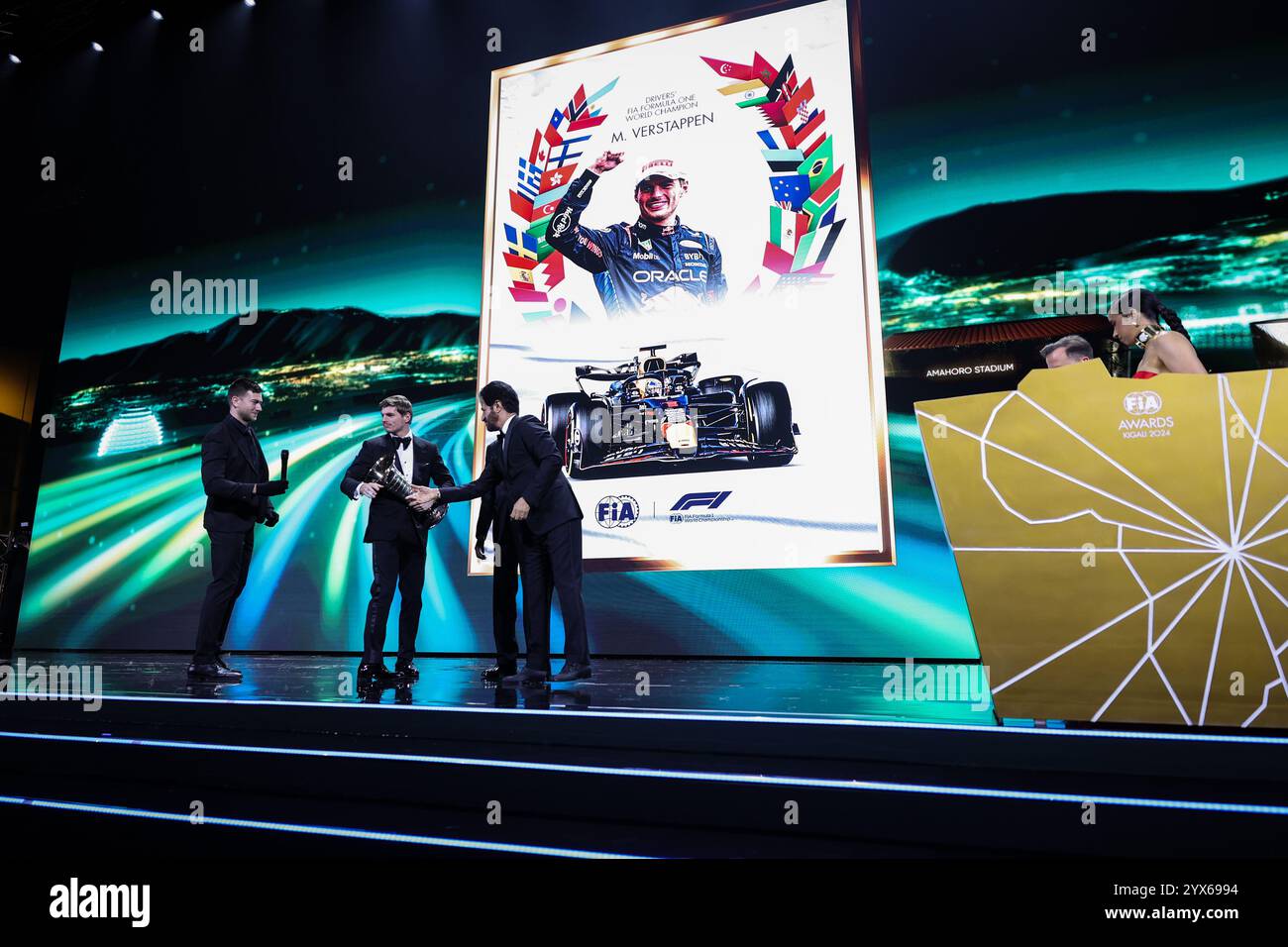 VERSTAPPEN Max, Red Bull Racing, FIA Formula 1, portrait with KAGAME ...