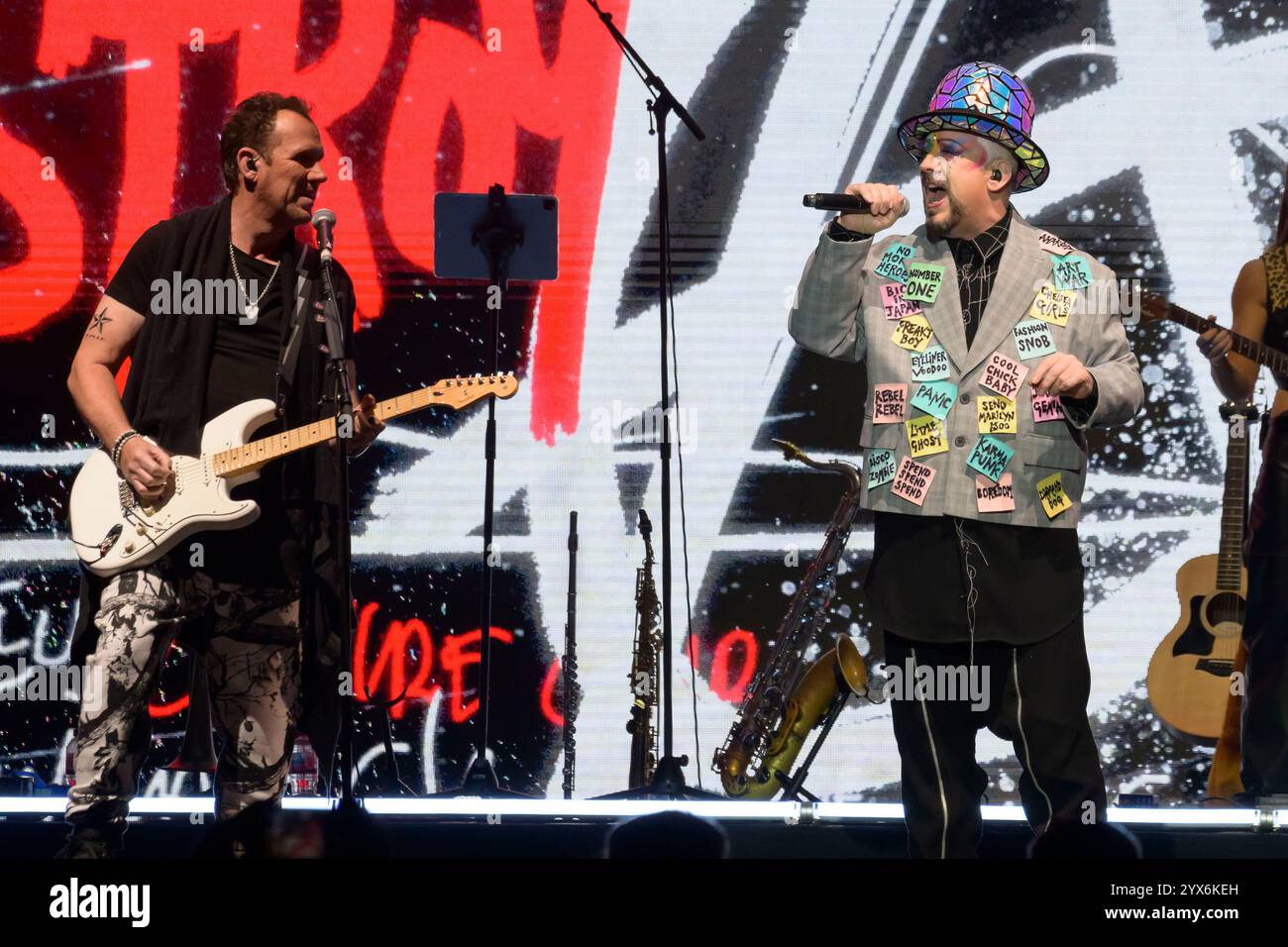 Music icons Boy George and Culture Club members; L-R Boy George (George ...