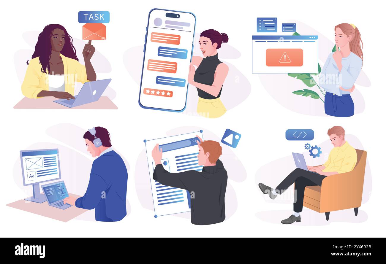 Team female engineers meeting Stock Vector Images - Alamy