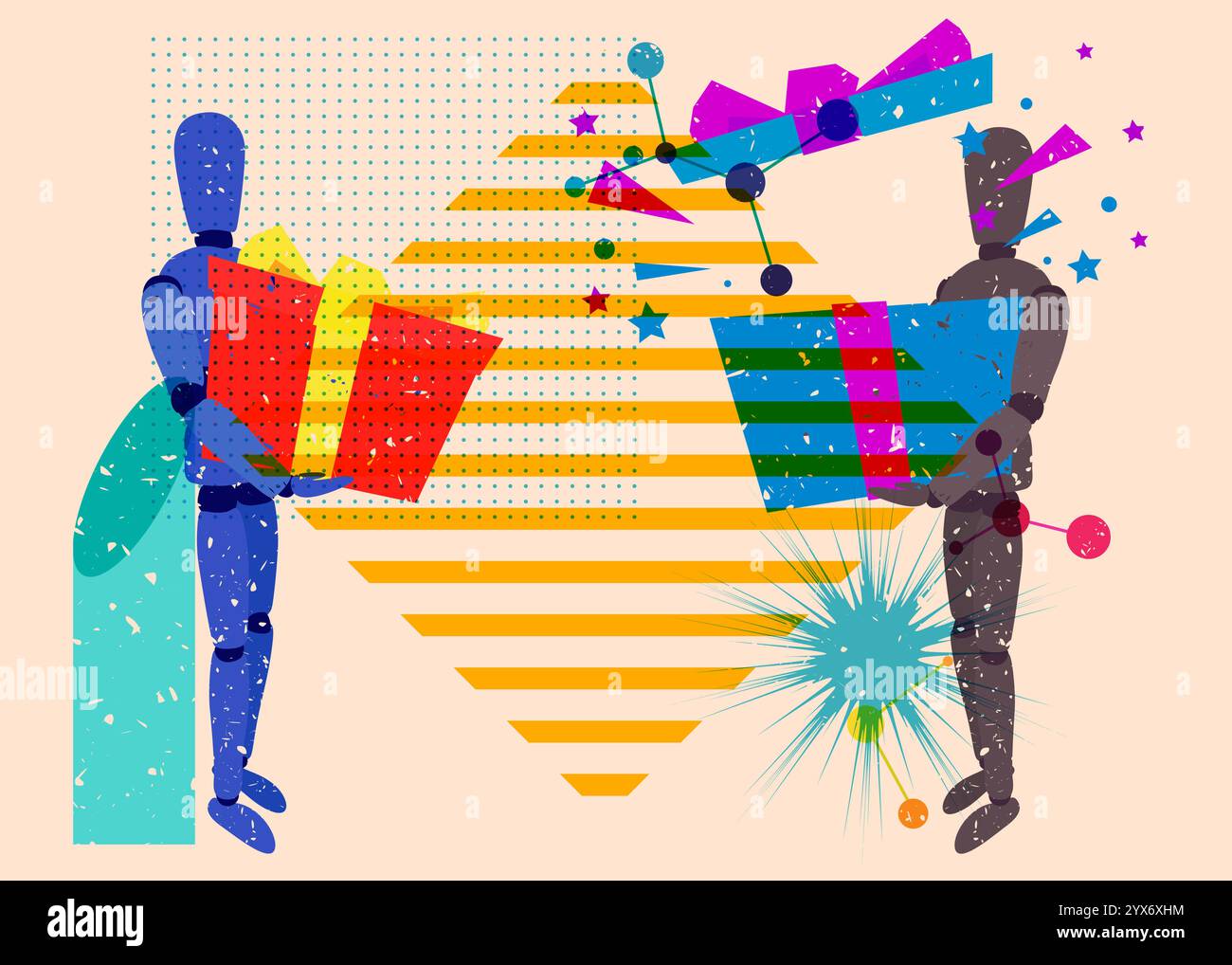 Object Explosion Puppet Wooden mannequin puppet Stock Vector Images - Alamy
