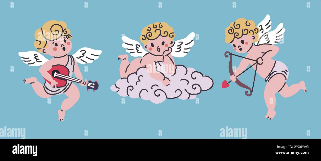 Angel with wings cartoon vector Stock Vector Image & Art - Alamy