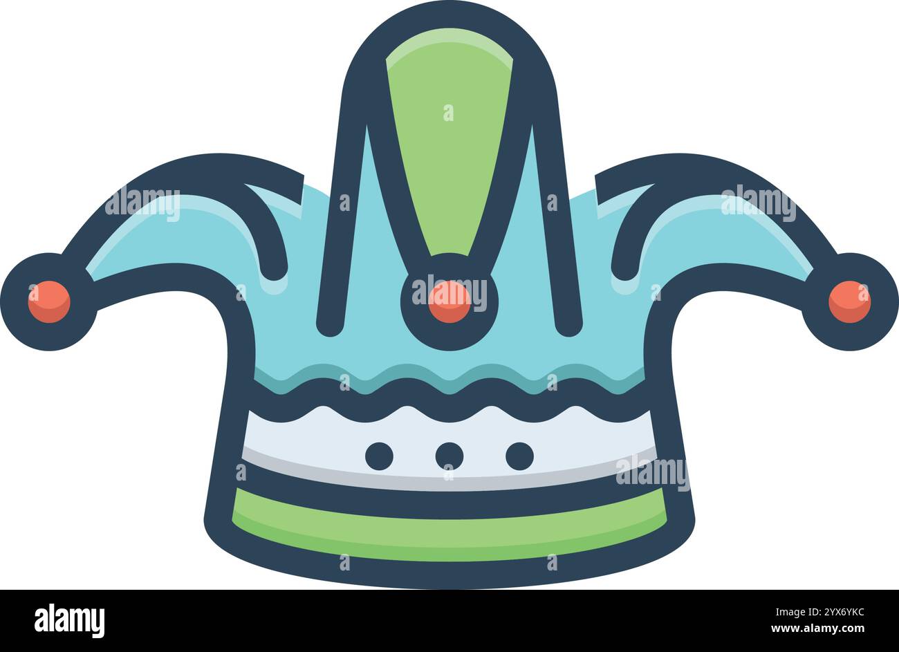 Icon for clown cap, clown Stock Vector