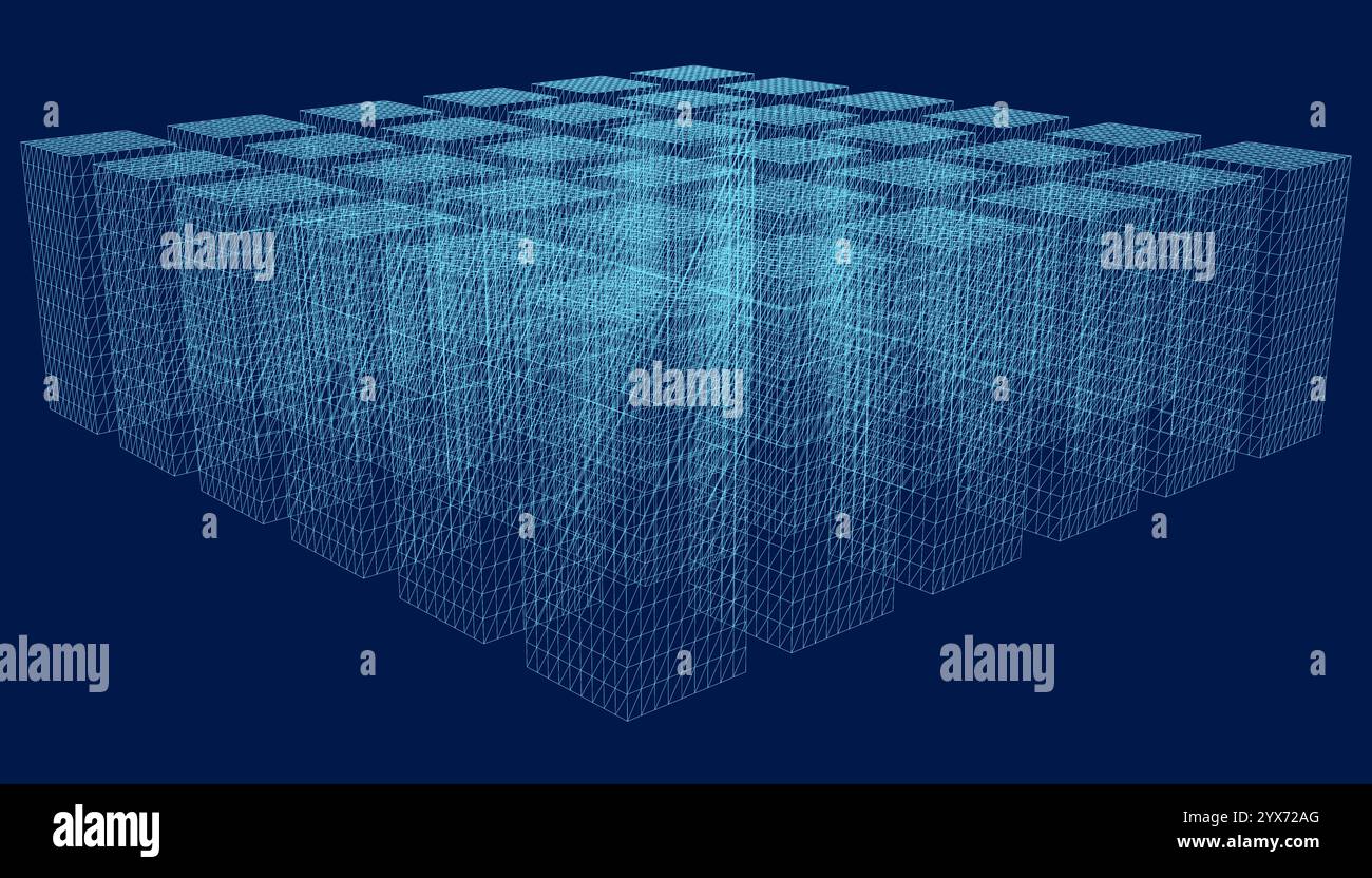 Dark Blue vector background in polygonal style. Vector illustration Stock Vector